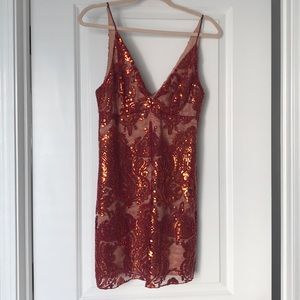 Free People Night Shimmers Mini Dress